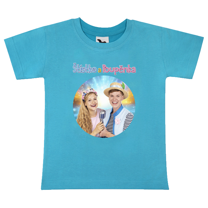 Modré tričko Štístko a Poupěnka
